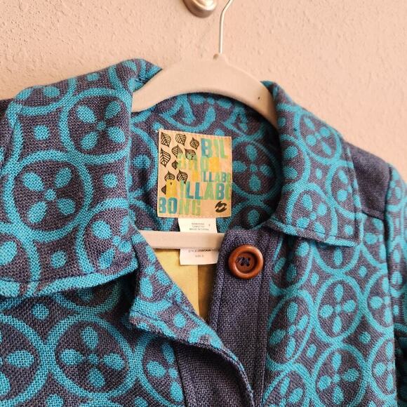 Vintage Billabong Blue Turquoise Jacket Size Small - Picture 6 of 12